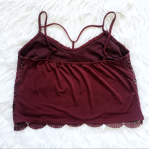 🔴4/$25 charlotte russe wine lace top - Picture 3 of 3
